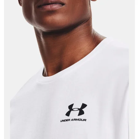 Haut à manches courtes White Sportstyle Left Chest - Under Armour
