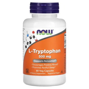 L-Tryptophan 500mg (60) de Now Foods pas cher - Nutriwellness