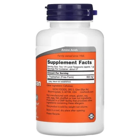 L-Tryptophan Powder - 57 grams - NOW Foods