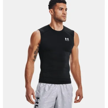 Haut sans manches HeatGear® Black d'Under Armour - Nutriwellness