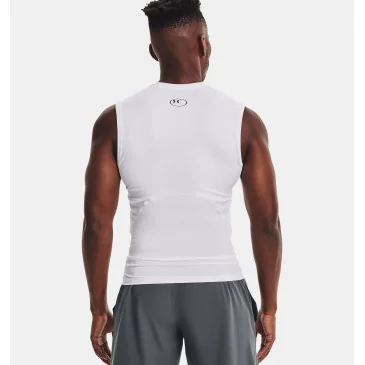 Haut sans manches HeatGear® White d'Under Armour - Nutriwellness