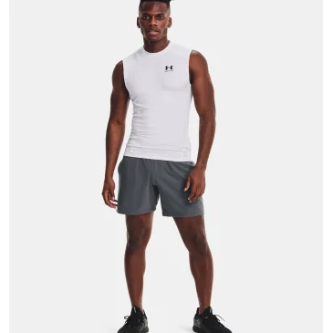 Haut sans manches HeatGear® White d'Under Armour - Nutriwellness