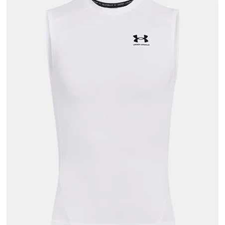 Haut sans manches HeatGear® White d'Under Armour - Nutriwellness