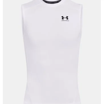 Haut sans manches HeatGear® White d'Under Armour - Nutriwellness
