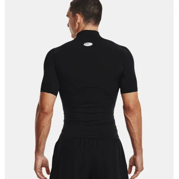 Men's HeatGear® Compression Mock Short Sleeve Black d'Under Armour