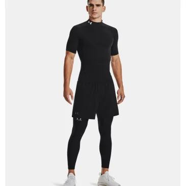 Men's HeatGear® Compression Mock Short Sleeve Black d'Under Armour