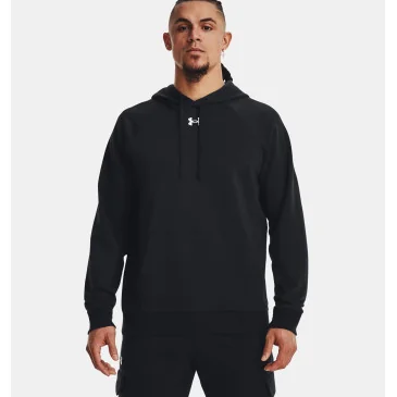 Men'sRival Fleece Hoodie Black d'Under Armour pas cher - Nutriwellness