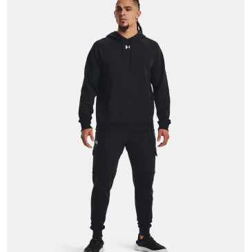 Men'sRival Fleece Hoodie Black d'Under Armour pas cher - Nutriwellness