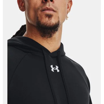 Men'sRival Fleece Hoodie Black d'Under Armour pas cher - Nutriwellness