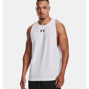 Baseline Cotton Tank White d'Under Armour pas cher - Nutriwellness