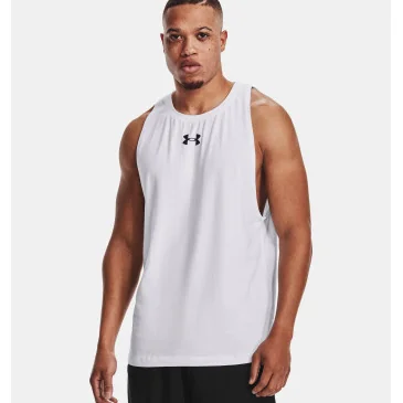 Baseline Cotton Tank White d'Under Armour pas cher - Nutriwellness