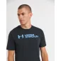 T-shirt Sliced Wordmark 60/40 Black - Under Armour