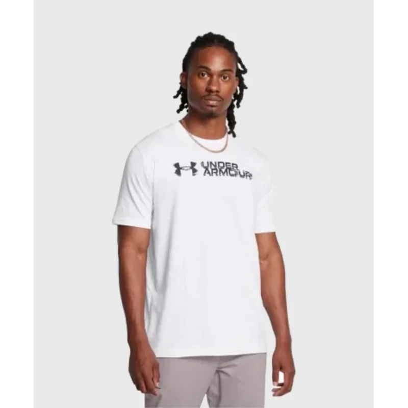 T-shirt Sliced Wordmark 60/40 White - Under Armour