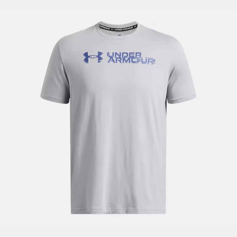 T-shirt Sliced Wordmark 60/40 Gray - Under Armour