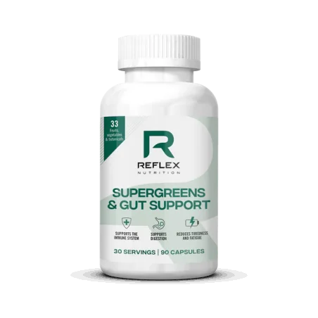 Supergreens & Gut Support - 90 caps de Reflex Nutrition pas cher