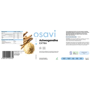 Ashwagandha Extra, 450 mg - 180 vegan caps d'Osavi - nutriwellness