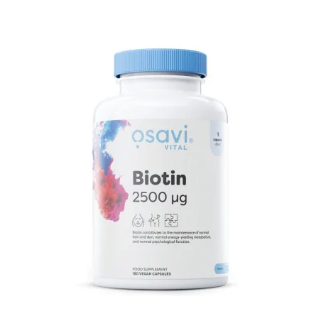 Biotin - 2500mcg - 180 vegan caps d'Osavi pas cher - Nutriwellness