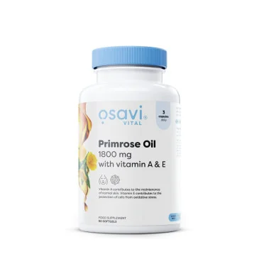 Primrose Oil with Vitamin A & E - 90 softgels - 1800mg d'Osavi