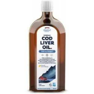 Norwegian Cod Liver Oil - 1000mg Omega 3 (Lemon-Mint) - 500 ml d'Osavi