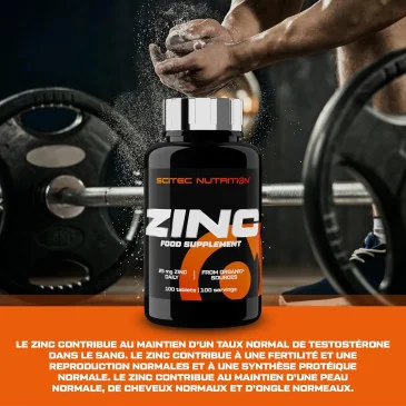 Zinc 25mg 100 comprimés de Scitec Nutrition pas cher - Nutriwellness
