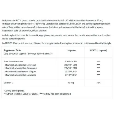 Biotiq C 36 capsules de BioTech USA pas cher - Nutriwellness