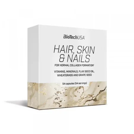 Hair, skin & nails (54 caps) de Biotech USA pas cher - Nutriwellness
