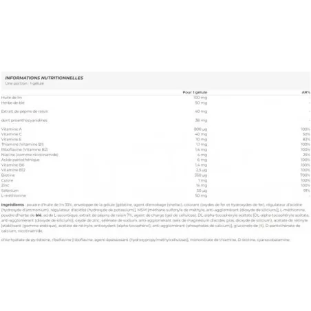 Hair, skin & nails (54 caps) - Biotech USA