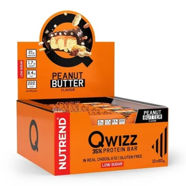 Qwizz 35% Protein Bar - 12 x 60g de Nutrend - Nutriwellness