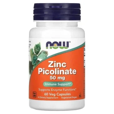 Zinc Picolinate - 50mg - 60 vcaps NOW Foods pas cher - Nutriwellness