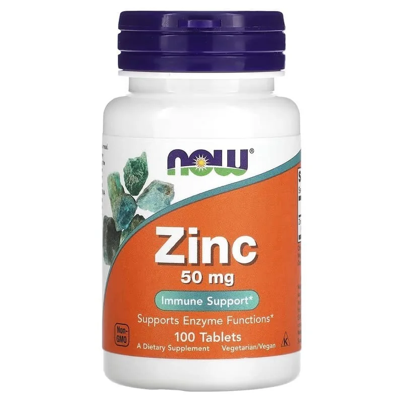 Zinc - 50mg - 100 tablets - NOW Foods