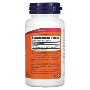 Vitamin K2-MK7 100 mcg (120 Caps) - Now Foods