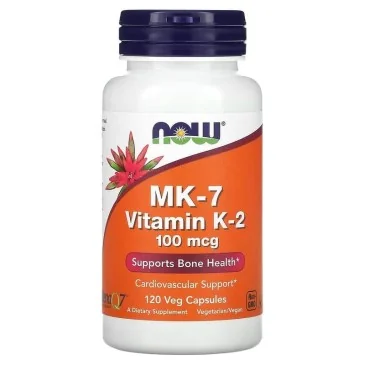 Vitamin K2-MK7 100 mcg (120 Caps) de Now Foods - Nutriwellness