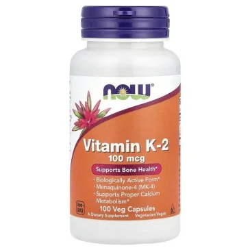 Vitamin K-2 100mcg (100) de Now Foods - Nutriwellness