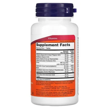 Vitamin B-50 - 100 tablets - NOW Foods