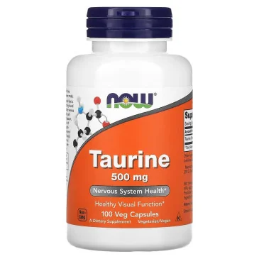 Taurine - 500mg - 100 caps de NOW Foods pas cher