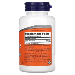 Taurine - 500mg - 100 caps - NOW Foods