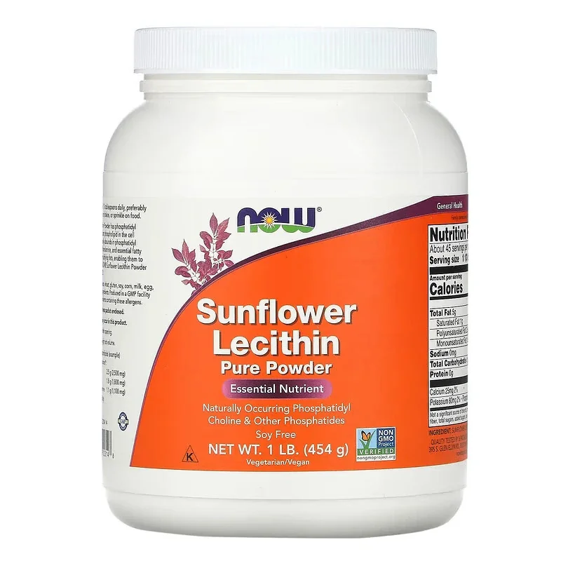 Sunflower Lecithin - Pure Powder - 454 grams - NOW Foods