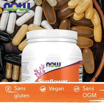Sunflower Lecithin - Pure Powder - 454 grams de NOW Foods pas cher