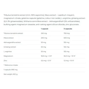 Test Bomb - 90 caps de Nutrend pas cher