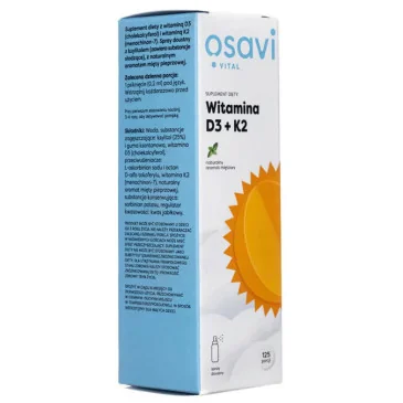 Vitamin D3 + K2 Oral Spray, Peppermint - 25 ml d'Osavi pas cher