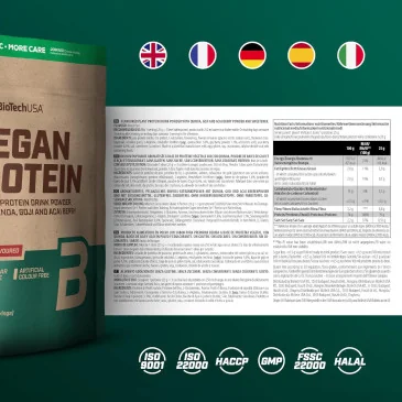 Vegan Protein 500g de BioTech USA pas cher - Nutriwellness