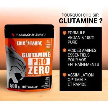 Glutamine Pro Zero d'Eric Favre pas cher - Nutriwellness