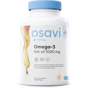 Omega-3 Fish Oil Molecularly Distilled - 1000mg (Lemon) d'Osavi