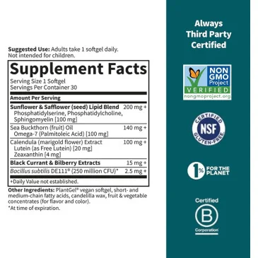 Herbals Eye Health - 30 vegan softgels de Garden of Life