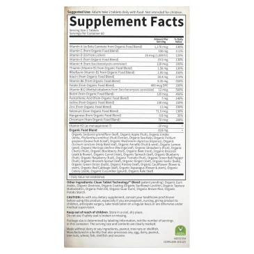 Mykind Organics Men's Multi - 120 vegan tabs de Garden of Life pas cher