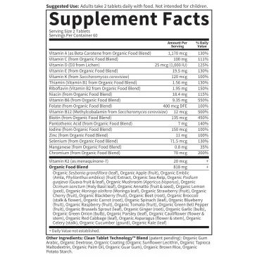 Mykind Organics Men's Multi - 120 vegan tabs de Garden of Life pas cher