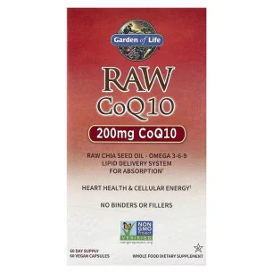 Raw CoQ10, 200mg - 60 vegan caps de Garden of Life