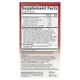 Raw CoQ10, 200mg - 60 vegan caps - Garden of Life