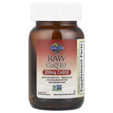 Raw CoQ10, 200mg - 60 vegan caps de Garden of Life