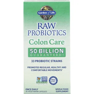 Raw Probiotics Colon Care - 30 vcaps de Garden of Life pas cher